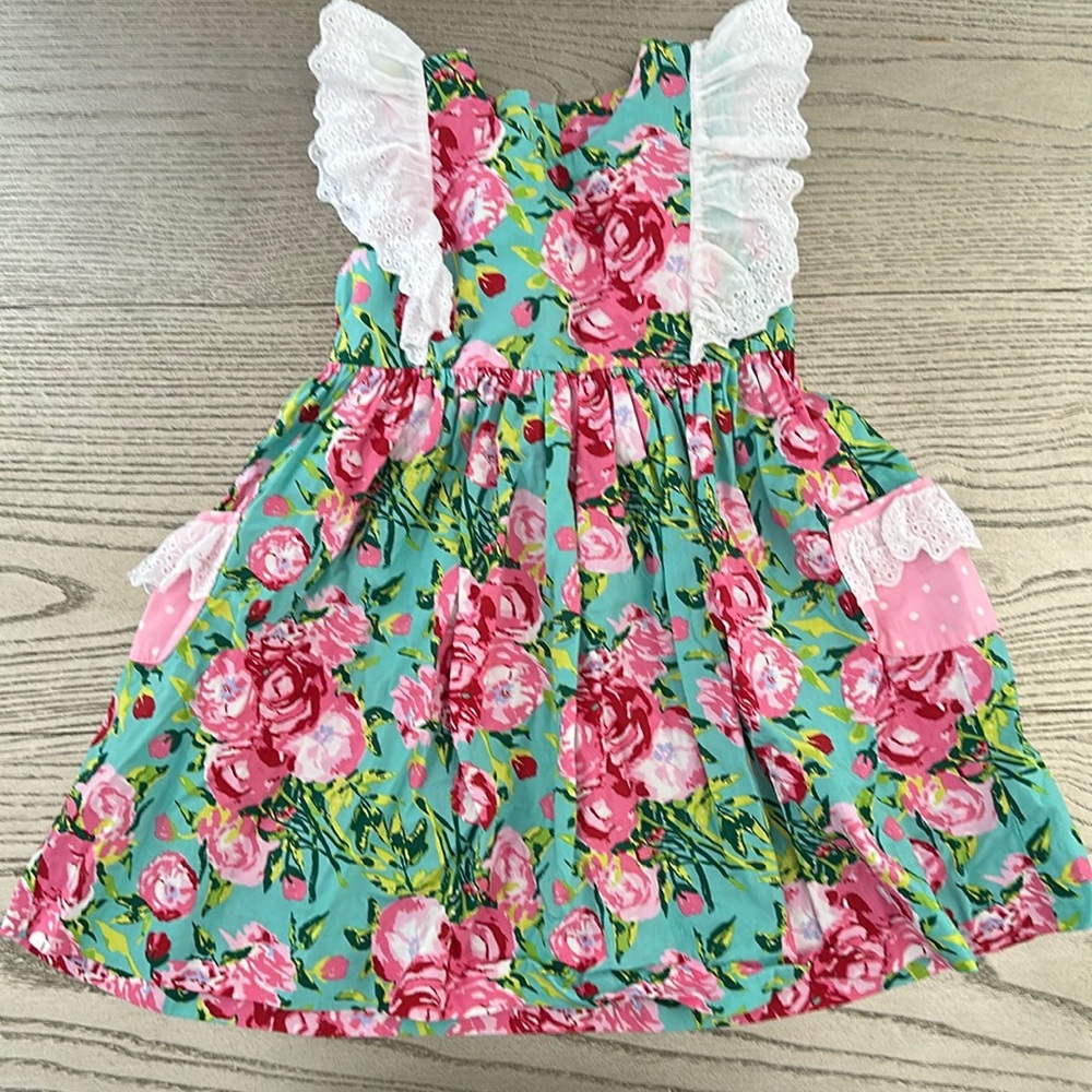 Three Sisters Boutique Girls Floral Print Dress Size 3T